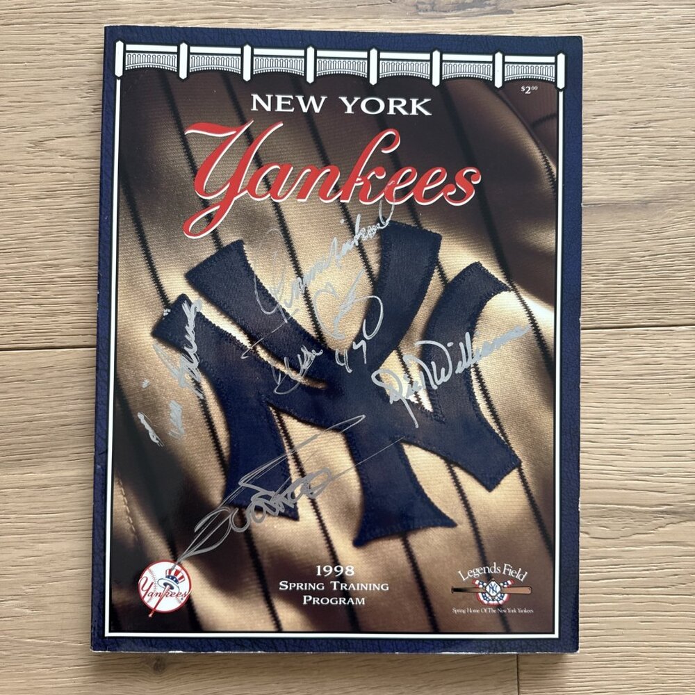 1998 SIGNED New York Yankees Spring Training Program at Legends Field